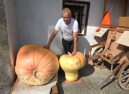 Najtežja Cirilova buča  na Tratarjevi kmetiji tehta 225 kilogram
