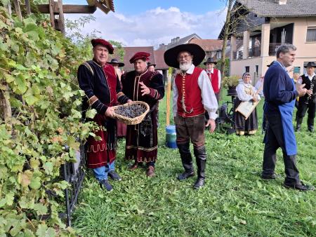 Zadovoljni s trgatvijo_Na desni stoji Dane Novak_skrbnik Borštnikove domačije.jpg