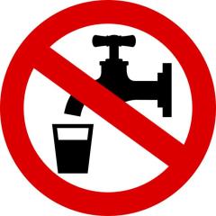 Vzorčna fotografija: Prepoved pitja vode